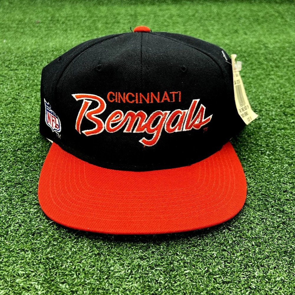 Vintage Cincinnati Bengals Sports Specialties Script Snapback Hat Cap Wool NWT